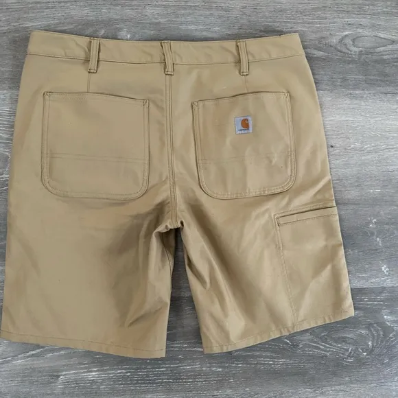 Women’s CARHARTT 103103 Rugged Canvas Original Fit Shorts Khaki, SZ 14. NEW!