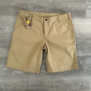 Women’s CARHARTT 103103 Rugged Canvas Original Fit Shorts Khaki, SZ 14. NEW!