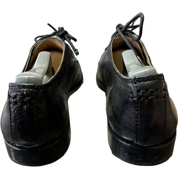 Women's Frye Anna lace-up leather oxfords black size 9.5 EUC model #3471060