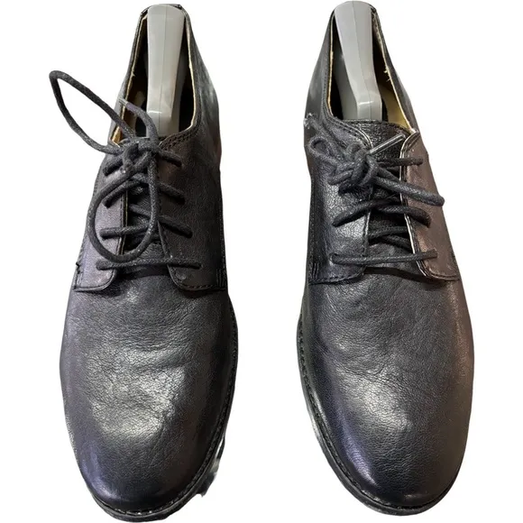 Women's Frye Anna lace-up leather oxfords black size 9.5 EUC model #3471060