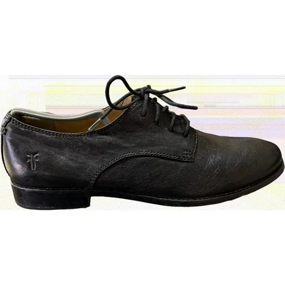 Women's Frye Anna lace-up leather oxfords black size 9.5 EUC model #3471060
