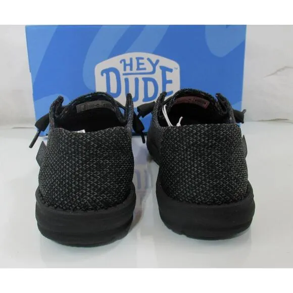Women's Hey dude Wendy Sox Slip On Casual Shoes Sneaker Micro Total Black
