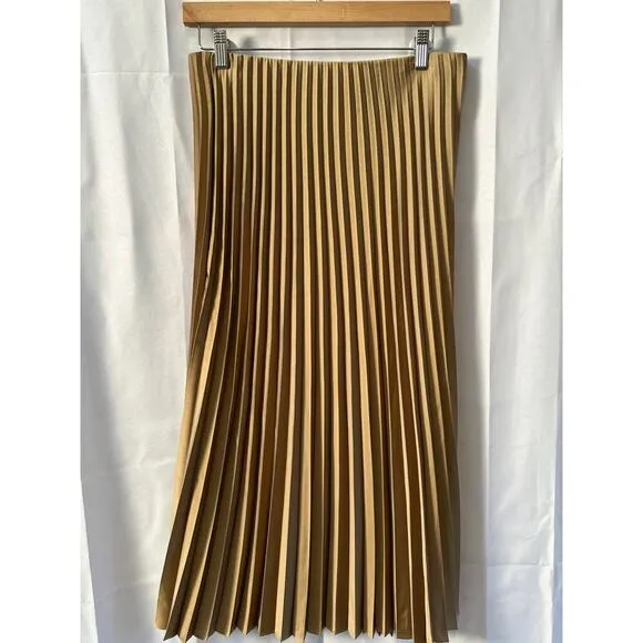 Women’s J Crew Gwyneth Slip Skirt Maxi Skirt Gold Sz Sm