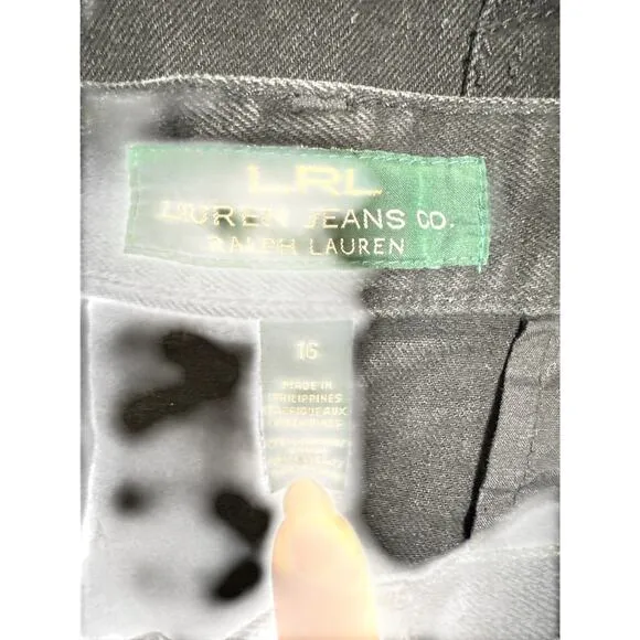 Women’s Lauren Jeans Co. Black Jean Skirt Sz 16