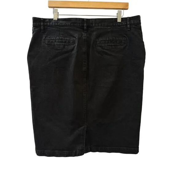 Women’s Lauren Jeans Co. Black Jean Skirt Sz 16