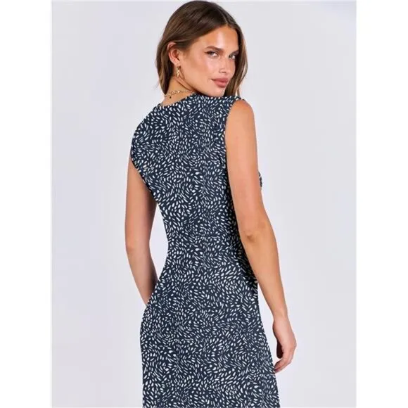 Womens Slim Fit Tank Dresses Sexy Button Slit Bodycon Business Work