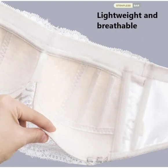 Women’s Strapless Non-Slip Multi-wear Bra Size 38B White (MSRP $69.99)