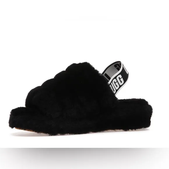 Women’s UGG Fluff Yeah Slide - BLACK 11