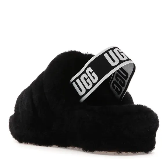 Women’s UGG Fluff Yeah Slide - BLACK 11