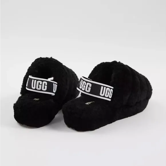 Women’s UGG Fluff Yeah Slide - BLACK 11