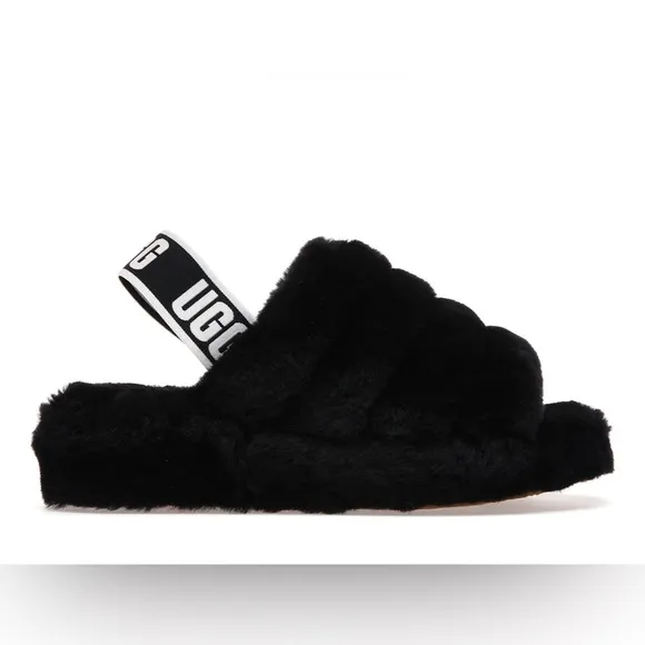 Women’s UGG Fluff Yeah Slide - BLACK 11