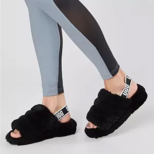 Women’s UGG Fluff Yeah Slide - BLACK 11
