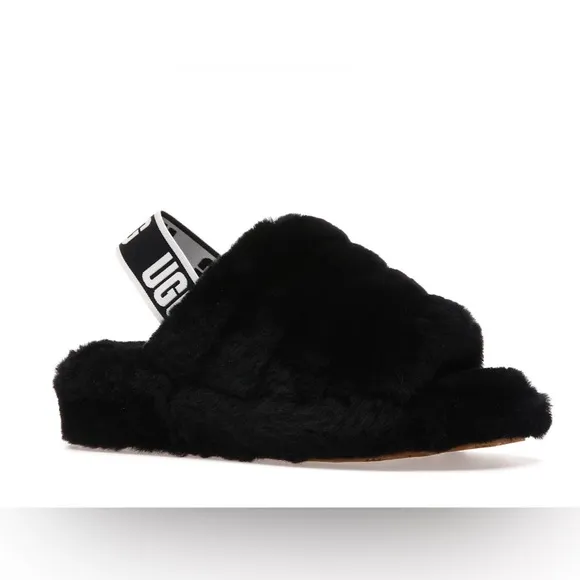 Women’s UGG Fluff Yeah Slide - BLACK 11