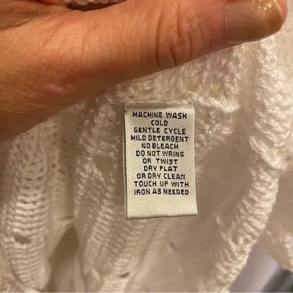 Women’s White Lilly Pulitzer Crochet Dress w Waist Tie Sz M