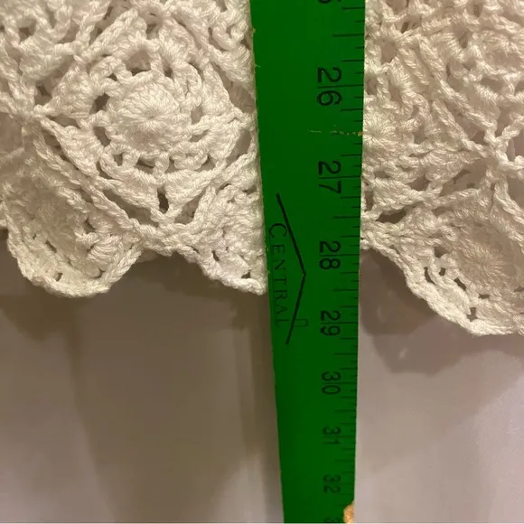 Women’s White Lilly Pulitzer Crochet Dress w Waist Tie Sz M
