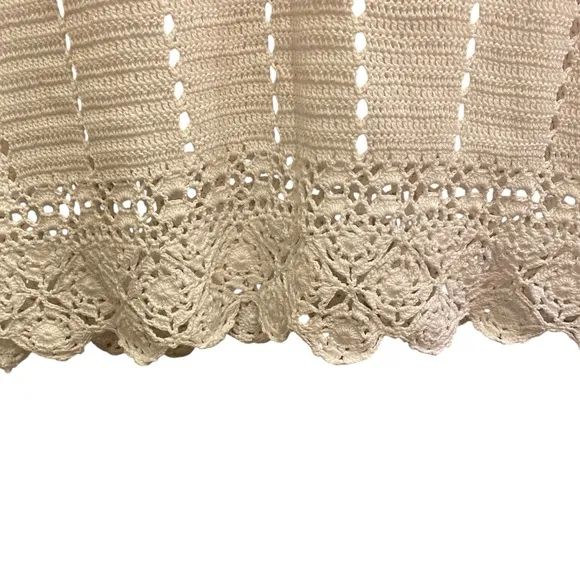 Women’s White Lilly Pulitzer Crochet Dress w Waist Tie Sz M