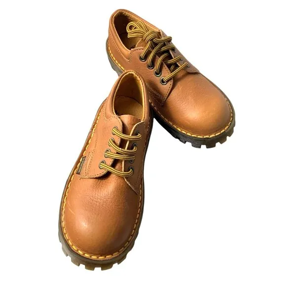 Y2K Dr Martens Gibson Kids Made in England Brown Leather‎ Oxfords