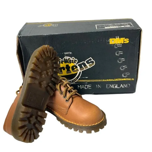 Y2K Dr Martens Gibson Kids Made in England Brown Leather‎ Oxfords