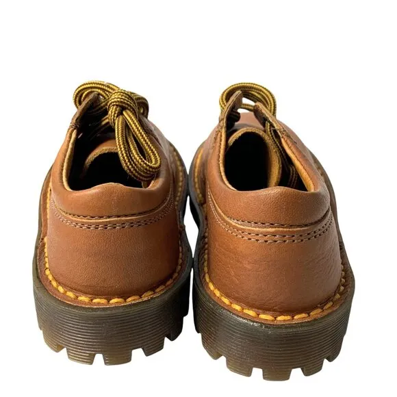 Y2K Dr Martens Gibson Kids Made in England Brown Leather‎ Oxfords