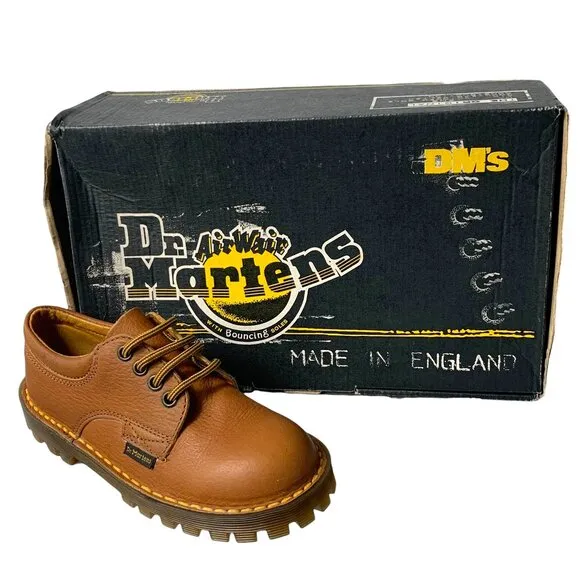 Y2K Dr Martens Gibson Kids Made in England Brown Leather‎ Oxfords
