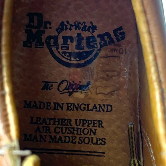 Y2K Dr Martens Gibson Kids Made in England Brown Leather‎ Oxfords
