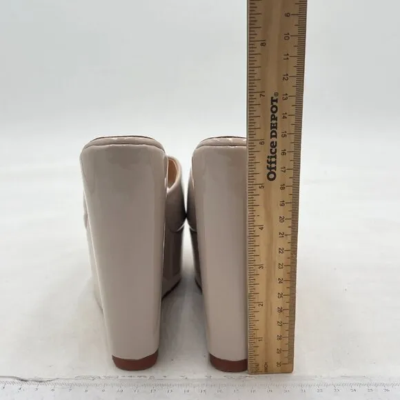 YDN Grey High Heels Platform Mules Peep Toe Clogs Slip on Wedge Sandals Shoes