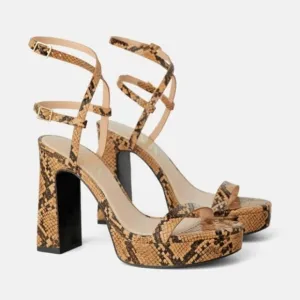 🔥Zara Chic Snakeskin Platform Heels🔥