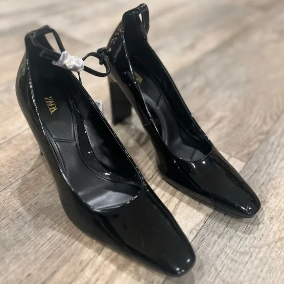 ZARA Faux Patent Leather Heels