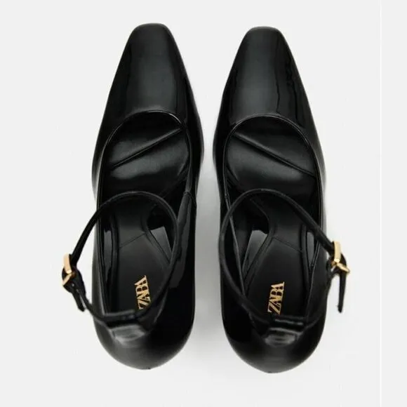 ZARA Faux Patent Leather Heels
