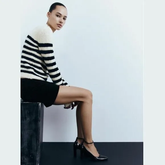 ZARA Faux Patent Leather Heels
