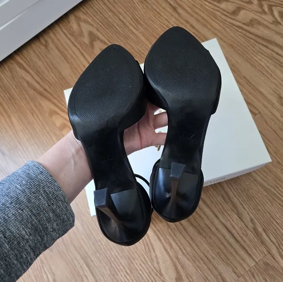 Zara Satin Open Toe Heels NEW 39/8