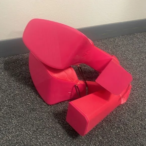Zara Pink Chunky Heels