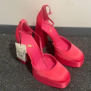 Zara Pink Chunky Heels